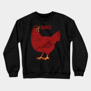 Quack Chicken Red Crewneck Sweatshirt